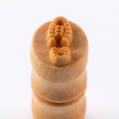 MKM Right Boot Print 1.5cm wood stamp